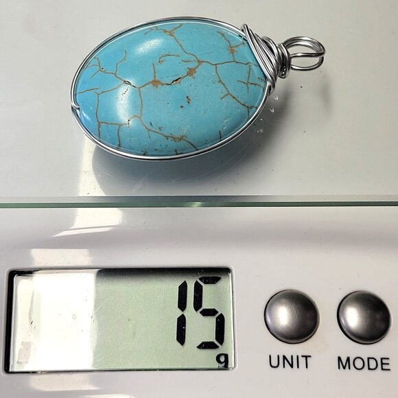Turquoise Sterling Silver Pendant - Picture 13 of 13